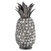 11" Faux Crystal Black and Nickel Pineapple Sculpture