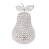 17.5" Jumbo Faux Crystal Silver Pear Sculpture