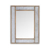 Modern Farmhouse Rectangular Wood and Galvanized Metal Wall Mirror