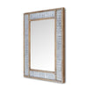 Modern Farmhouse Rectangular Wood and Galvanized Metal Wall Mirror