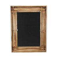 Rectangular Multicolored Wood Framed Mirror