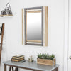 Rectangular Multicolored Wood Framed Mirror