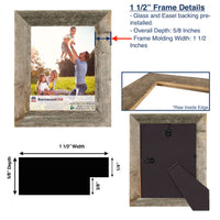 8" x 8" Rustic Espresso Picture Frame