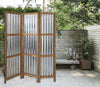 3 Panel Brown Corrugated Metal Room Divider