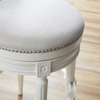 Modern Farmhouse White Swivel Bar Stool