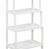 37" Bookcase with 4 Shelves in White