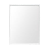 Rectangle White Accent Mirror with Crisp White Finish Frame