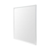 Rectangle White Accent Mirror with Crisp White Finish Frame