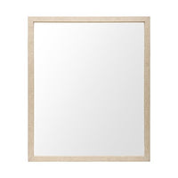 Rectangle Natural Accent Mirror with Matte Finish Frame