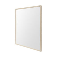 Rectangle Natural Accent Mirror with Matte Finish Frame