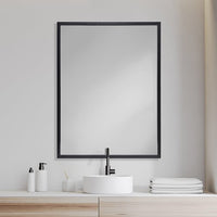 Rectangle Espresso Accent Mirror with Lakeside Design