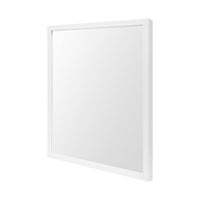 Rectangle White Accent Mirror with Crisp White Finish Frame