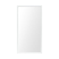 Rectangle White Accent Mirror with Crisp White Finish Frame