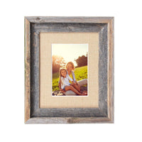 15"x18" Rustic Burlap Picture Frame with Plexiglass