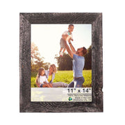 14"x17" Rustic Smoky Black Picture Frame with Plexiglass Holder