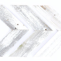 Set of 3 White Wash Reclaimed Wood Chevron Arrow