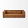 Cognac Leather Wrapped Three Seater Sofa