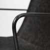 Black Faux Leather with Seat Black Iron Frame Dining Chair