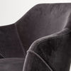 Grey Velvet Wrap with Black Wooden Base Dining Chair