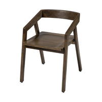 Brown Solid Wood Dining Chair