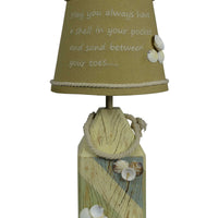 Seaside Accent Lamp with Rope and Seashells