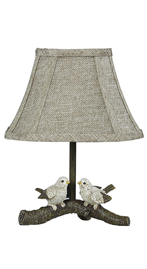 Two Cheery Birds on a Branch Accent Lamp