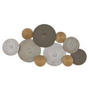 Sienna Metal Textured Plates Centerpiece Wall Decor