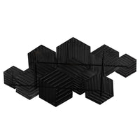 Textured Hexagon Metal Centerpiece Wall Decor