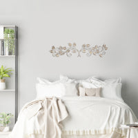 White and Bronze Metal Leaves Wall Décor