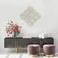 Golden Wave Pattern Wall Décor