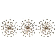 Set of 3 Pearl Starbursts Wall Décor