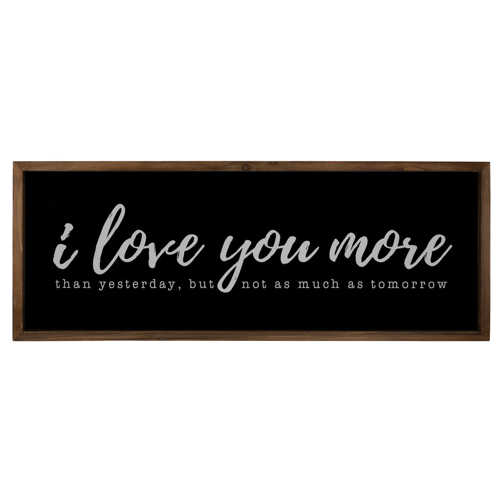 Black And White I Love You More Wall Art