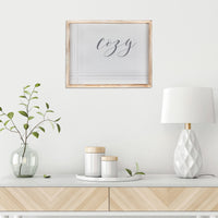 Neutral Tones Cozy Natural Wood Framed Wall Art