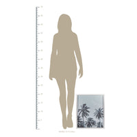 Multie Palm Trees White Wood Framed Wall Art