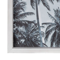 Multie Palm Trees White Wood Framed Wall Art