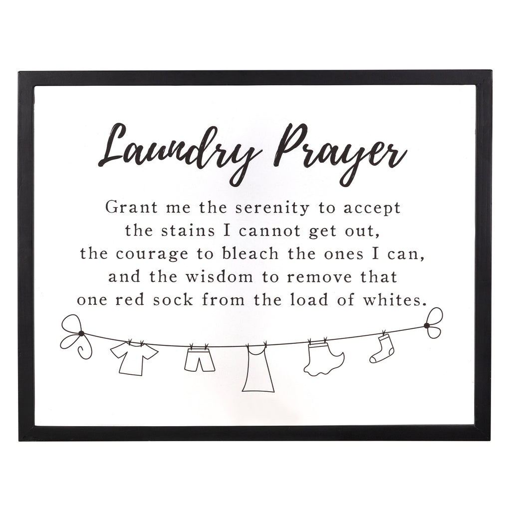 Black And White Laundry Prayer Wall Art