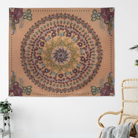 Center Medallion Coral Hanging Wall Tapestry