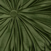 Green Round Tufted Velvet Pillow