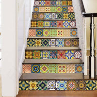 4" x 4" Mediterranean Brights Mosaic Peel and Stick Removable Tiles