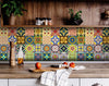 7" X 7" Mediterranean Brights Peel and Stick Removable Tiles