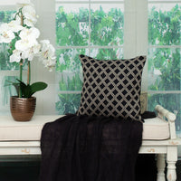 Charcoal Diamond Throw Pillow