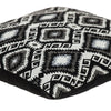 Jet Black and White Geo Throw Pillow