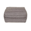 Stone Gray and Brown Pouf