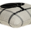 Grey Plaid Pumpkin Throw Pillow