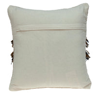 Creamy Beige Textured Throw Pillow