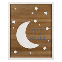 Love You to the Moon Wooden Wall Art