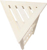 Hotel White Teak 32" Triangle Corner Shower Tiered Shelf