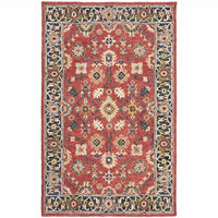 10'x13' Red and Blue Bohemian Rug