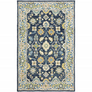 10'x13' Navy and Blue Bohemian Designs Indoor Rug