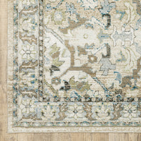 2'x3' Beige and Ivory Medallion Indoor Area Rug